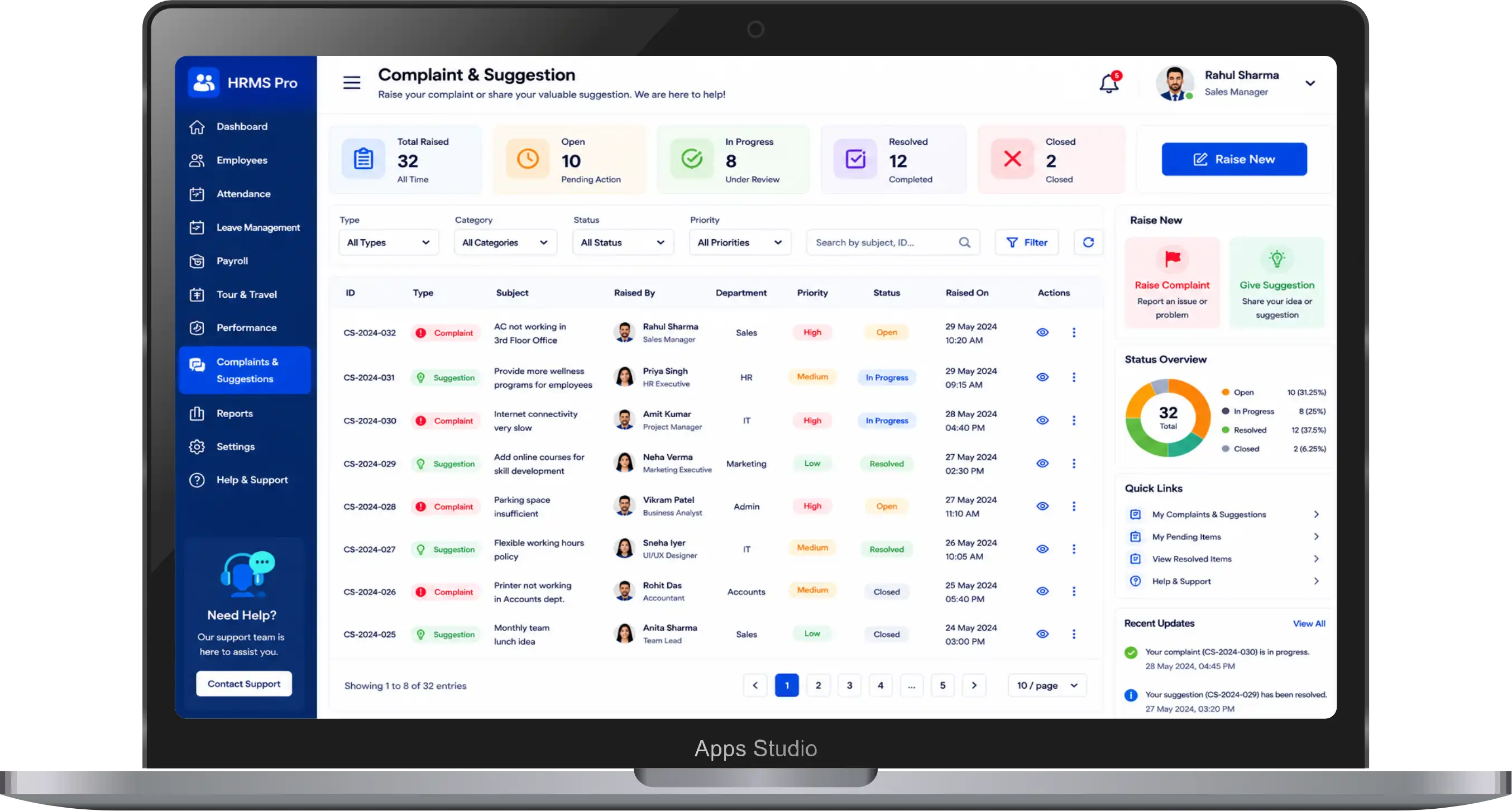 Apps Studio Dashboard 15